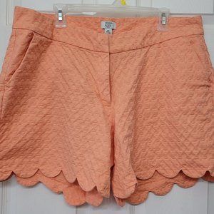 Ladies shorts, peach color, 16w
